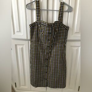 Hollister Plaid Button Front Sleeveless Mini Dress